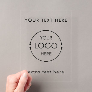 Geschäftslogo-Text Moderne Minimalistische Markeni Acryleinladungen