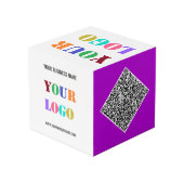 Geschäftslogo-Text-QR-Code-Promotion-Würfel Beispi Würfel (Rückseite Schrägansicht)