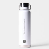 Geschäftslogo und benutzerdefinierter Text QR-Code Trinkflasche (Rückseite)