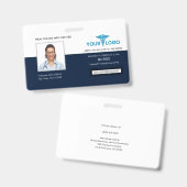 Geschäftslogo und Mitarbeiter-Foto-ID Ausweis (Vorder- & Rückseite)