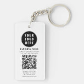 Geschäftslogo und modernes QR-Code Schlüsselanhänger (Rückseite)
