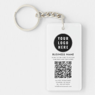 Geschäftslogo und modernes QR-Code Schlüsselanhänger