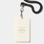 Geschäftslogo und QR-Code Ereignis-Teilnehmer-ID Ausweis (Rückseite mit Lanyard)