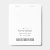 Geschäftslogo und QR-Code-Nurse-Foto-ID Ausweis (Rückseite)