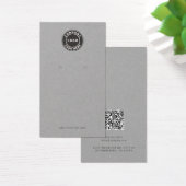 Geschäftslogo und QR-Code-Ohrhänger-Anzeige Karte (Schreibtisch)