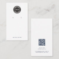 Geschäftslogo und QR-Code-Ohrhänger-Anzeige Karte
