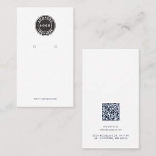 Geschäftslogo und QR-Code-Ohrhänger-Anzeige Karte