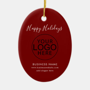 Geschäftslogo und QR-Code Schrift Festliche Weihna Keramik Ornament