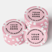 Geschäftslogo und Text Einfach Professionell Pokerchips (Stapel)