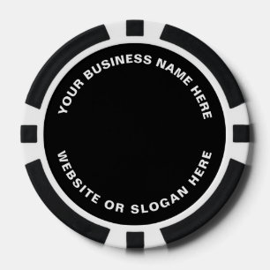 Geschäftslogo und Text Einfach Professionell Pokerchips