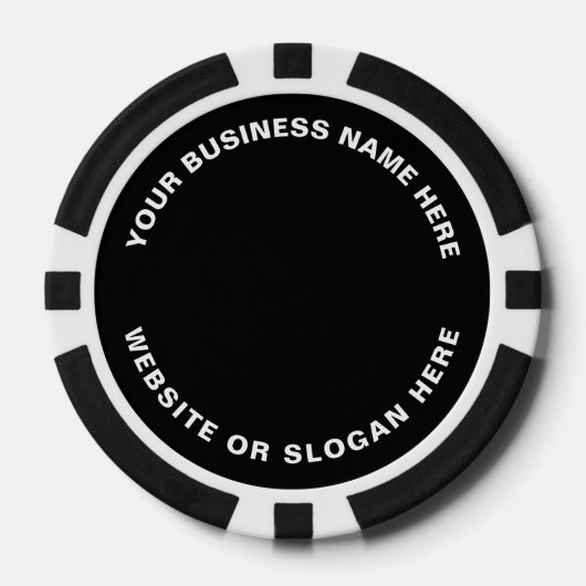Geschäftslogo und Text Einfach Professionell Pokerchips (Vorderseite)
