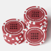 Geschäftslogo und Text Einfach Professionell Pokerchips (Stapel)