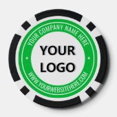 Geschäftslogo und Text gebrandete Pokerchips Beisp (Rückseite)