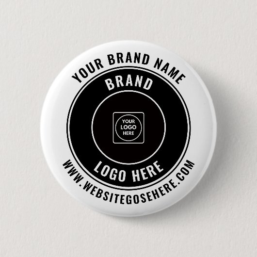 Geschäftslogo und Website-Schaltfläche für individ Button (Vorderseite)