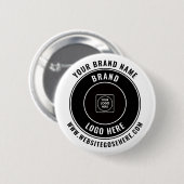 Geschäftslogo und Website-Schaltfläche für individ Button (Vorne & Hinten)