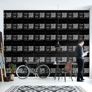 Geschäftslogo Unternehmen Einfacher QR-Code Text B Tapete