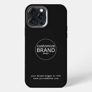 Geschäftslogo Unternehmens Schwarzweiß Minimalisti iPhone 13 Pro Max Hülle