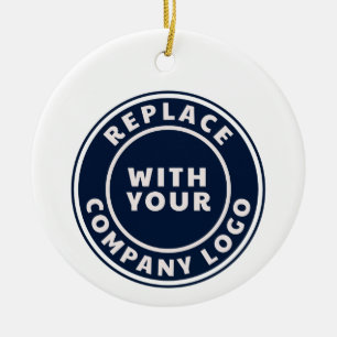 Geschäftslogo Unternehmensmitarbeiter Weihnachten Keramik Ornament