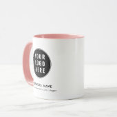 Geschäftslogo Website Mitarbeiter Werbeartikel Tasse (Vorderseite Links)