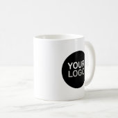 Geschäftslogo Weiße Kaffeetasse (VorderseiteRechts)