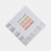 Geschäftslogo Werbe Silber Serviette (Ecke)