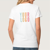 Geschäftslogo Werbe Weiß T-Shirt (Rückseite)