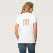 Geschäftslogo Werbe Weiß T-Shirt (Rückseite Vollansicht)