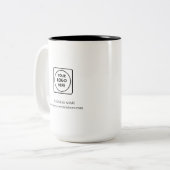 Geschäftslogo Werbe Zweifarbiges Tasse (Vorderseite Links)