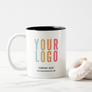 Geschäftslogo Werbeartikel Zweifarbige Tasse