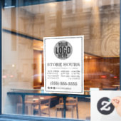 Geschäftslogos-Store Stunden-Fenster "Social Media Fensteraufkleber (Café-Fenster)