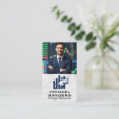 Geschäftsmann | Aktien und Finanzen Visitenkarte (Stehend Vorderseite)