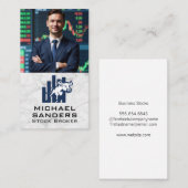 Geschäftsmann | Aktien und Finanzen Visitenkarte (Vorne/Hinten)