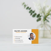 Geschäftsmann am Telefon | Corporate Business Card Visitenkarte (Stehend Vorderseite)