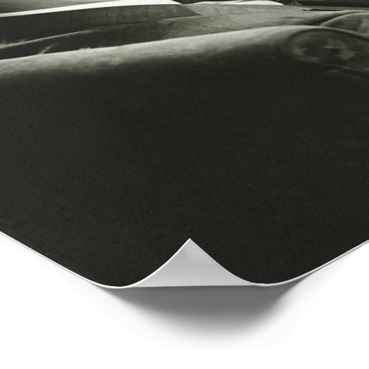 Geschäftsmann beim Lesen der Zeitung Poster (Ecke)