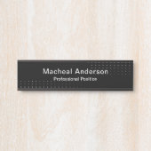 Geschäftsmann Beruflich Moderner Schwarz Türschild (Vorderseite )