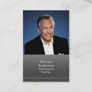Geschäftsmann Beruflich Modernes Foto Black Silver Visitenkarte