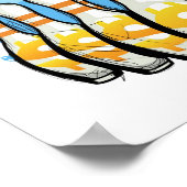 Geschäftsmann Bowling auf dem Globus in Richtung G Poster (Ecke)