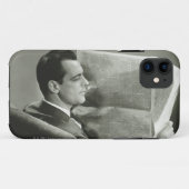 Geschäftsmann, der die Zeitung liest Case-Mate iPhone Hülle (Rückseite (Horizontal))