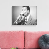 Geschäftsmann Drink Beer Leinwanddruck (Insitu (Wohnzimmer))