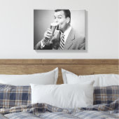 Geschäftsmann Drink Beer Leinwanddruck (Insitu (Schlafzimmer))