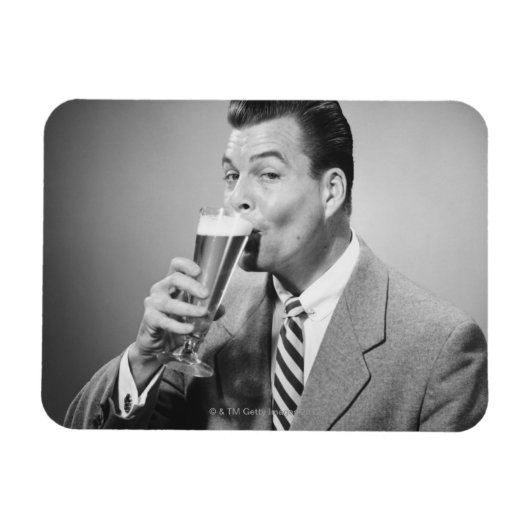 Geschäftsmann Drink Beer Magnet (Horizontal)