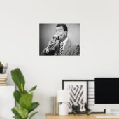 Geschäftsmann Drink Beer Poster (Heimbüro)