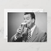 Geschäftsmann Drink Beer Postkarte (Vorne/Hinten)