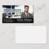 Geschäftsmann im Büro | Finanzinvestor Visitenkarte (Vorne/Hinten)