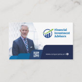 Geschäftsmann im Büro | Unternehmen | QR-Code Visitenkarte (Vorderseite)