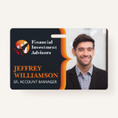 Geschäftsmann lächelt | Finance Logo | Strichcode Ausweis (Vorderseite)