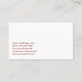 Geschäftsmann lächelt | Luxus Real Anwesen Visitenkarte (Rückseite)