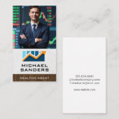 Geschäftsmann lächelt | Real Anwesen / Finanzen Visitenkarte (Vorne/Hinten)