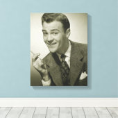 Geschäftsmann Leinwanddruck (Insitu (Holzboden))