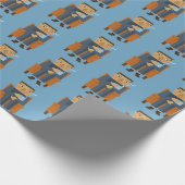 Geschäftsmann mit Kaffee im Sessel Geschenkpapier (Ecke)